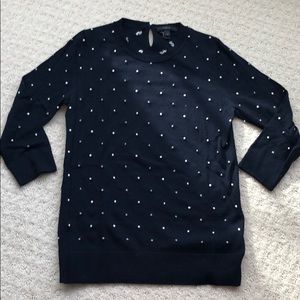J. Crew ‘Tippi’ sweater with dot accents.